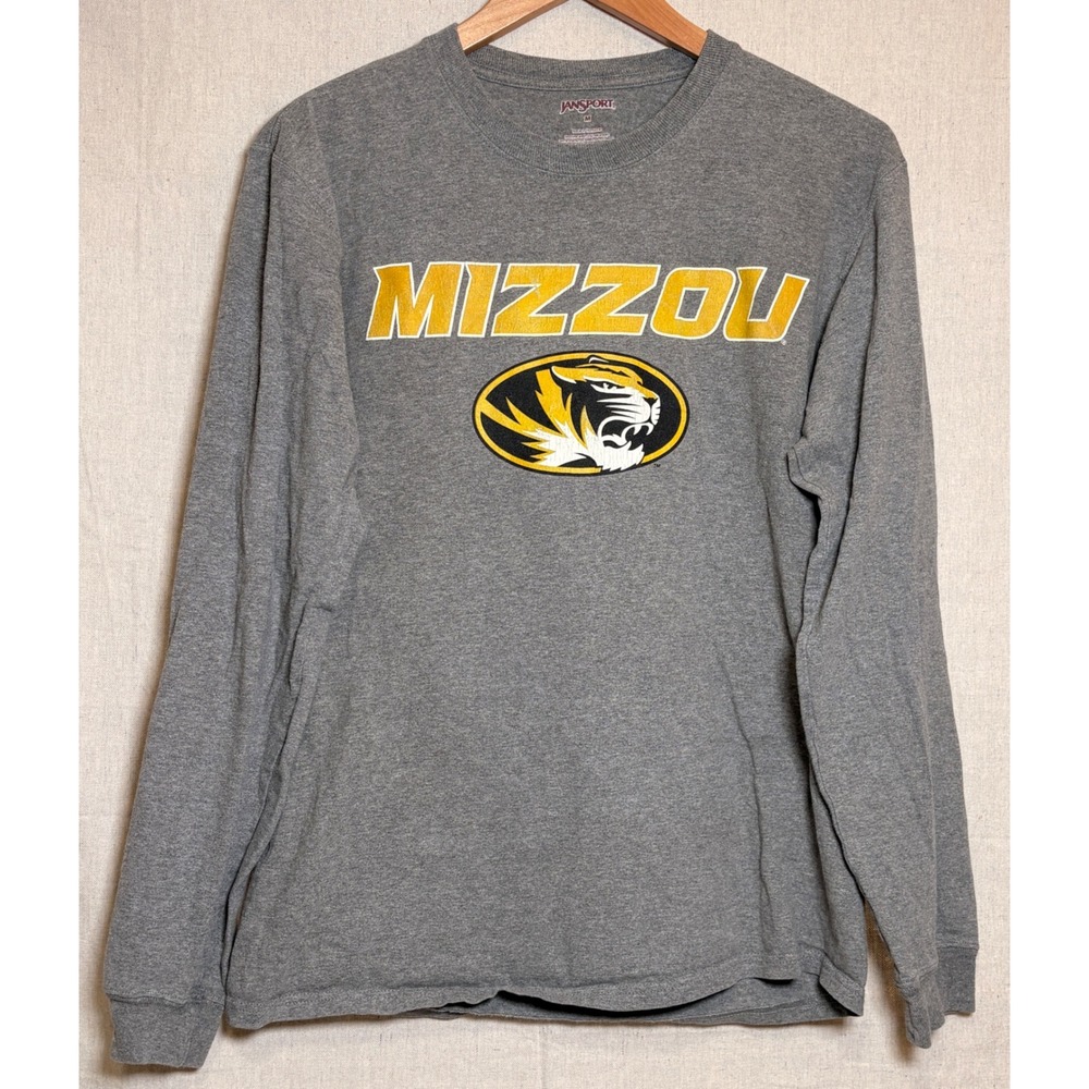 Jansport Mizzou Missouri Tigers SEC Conference Long Sleeve T-Shirt‎ Mens M Gray
